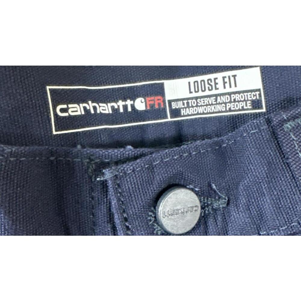 CARHARTT FLAME RESISTANT CAT 2 FRB159-DNY Navy Blue Workwear Pants Mens 32X32 - Picture 4 of 8